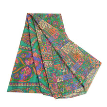 Load image into Gallery viewer, Sanskriti Vintage Sarees Printed Quilting Felting Craft Fabric Pure Silk Sari
