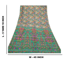 Load image into Gallery viewer, Sanskriti Vintage Sarees Printed Quilting Felting Craft Fabric Pure Silk Sari
