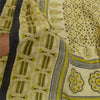 Sanskriti Vintage Sarees Indisk Grøn Ren Silke Trykt Sari Blødt Håndværk Bæredygtigt Stoff