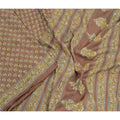 Sanskriti Vintage Sarees Mauve Hand Block Printed Pure Cotton Sari Craft Sustainable Fabric