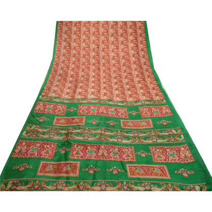 Sanskriti Vintage Sarees Quilting Felting Craft Sustainable Fabric Pure Silk Printed Sari