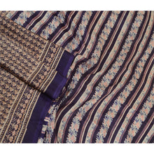Load image into Gallery viewer, Sanskriti Vintage Sarees Blue Indian Printed Pure Silk Sari Floral Craft Fabric
