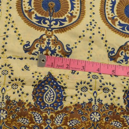 Sanskriti Vintage Sarees Quilting Felting Craft Sustainable Fabric Pure Silk Print 5YD Sari