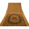 Sanskriti Vintage Sarees Indian Brown 100% Pure Silk Printed Sari Craft Sustainable Fabric