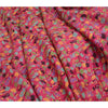 Sanskriti Vintage Sarees Pink Animal Floral Printed Pure Silk Sari Craft Sustainable Fabric