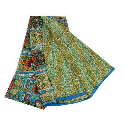 Sanskriti Vintage Sarees Quilting Felting Craft Sustainable Fabric Printed Pure Silk Sari