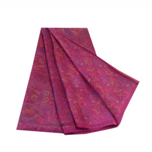 Load image into Gallery viewer, Sanskriti Vintage Sarees Purple Kantha Print Women Pure Silk Sari Craft Fabric
