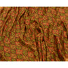 Sanskriti Vintage Sarees Indian Saffron Pure Silk Print Woven Sari Craft Sustainable Fabric