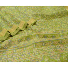 Load image into Gallery viewer, Sanskriti Vintage Sarees Green Bandhani Printed Pure Silk Sari Soft Craft Fabric
