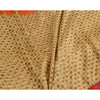 Sanskriti Vintage Sarees Cream & Orange Pure Silk Printed Sari 5yd Craft Sustainable Fabric