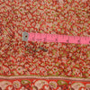 Sanskriti Vintage Sarees Red 100% Pure Silk Printed Sari Floral 5yd Craft Sustainable Fabric