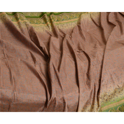 Sanskriti Vintage Sarees Quilting Felting Craft Sustainable Fabric Pure Silk Printed 5ydSari