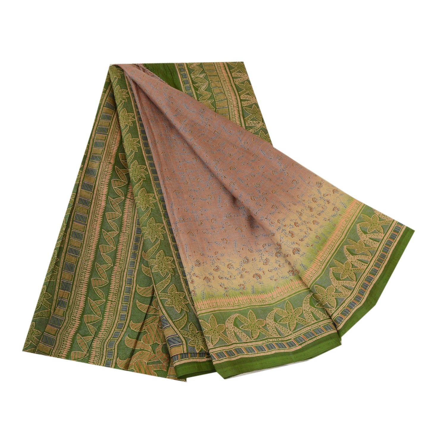 Sanskriti Vintage Sarees Quilting Felting Craft Sustainable Fabric Pure Silk Printed 5ydSari