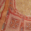 Sanskriti Vintage Dark Red/Brown Sarees 100% Pure Silk Printed Sari Craft Sustainable Fabric