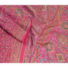Sanskriti Vintage Sarees Pink 100% Ren Silke Trykt Sari Håndlavet 5 Yard Bæredygtigt Stof