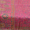 Sanskriti Vintage Sarees Pink 100% Ren Silke Trykt Sari Håndlavet 5 Yard Bæredygtigt Stof