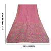 Sanskriti Vintage Sarees Pink 100% Ren Silke Trykt Sari Håndlavet 5 Yard Bæredygtigt Stof