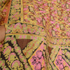 Sanskriti Vintage Sarees 5YD Pure Silk Quilting Felting Craft Sustainable Fabric Print Sari