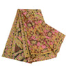 Sanskriti Vintage Sarees 5YD Pure Silk Quilting Felting Craft Sustainable Fabric Print Sari