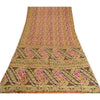 Sanskriti Vintage Sarees 5YD Pure Silk Quilting Felting Craft Sustainable Fabric Print Sari