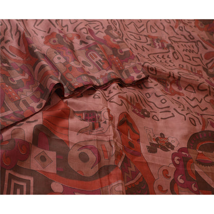 Sanskriti Vintage Sarees Quilting Felting Craft Sustainable Fabric Pure Silk Printed Sari