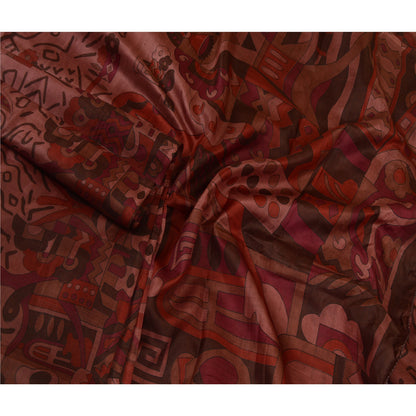 Sanskriti Vintage Sarees Quilting Felting Craft Sustainable Fabric Pure Silk Printed Sari