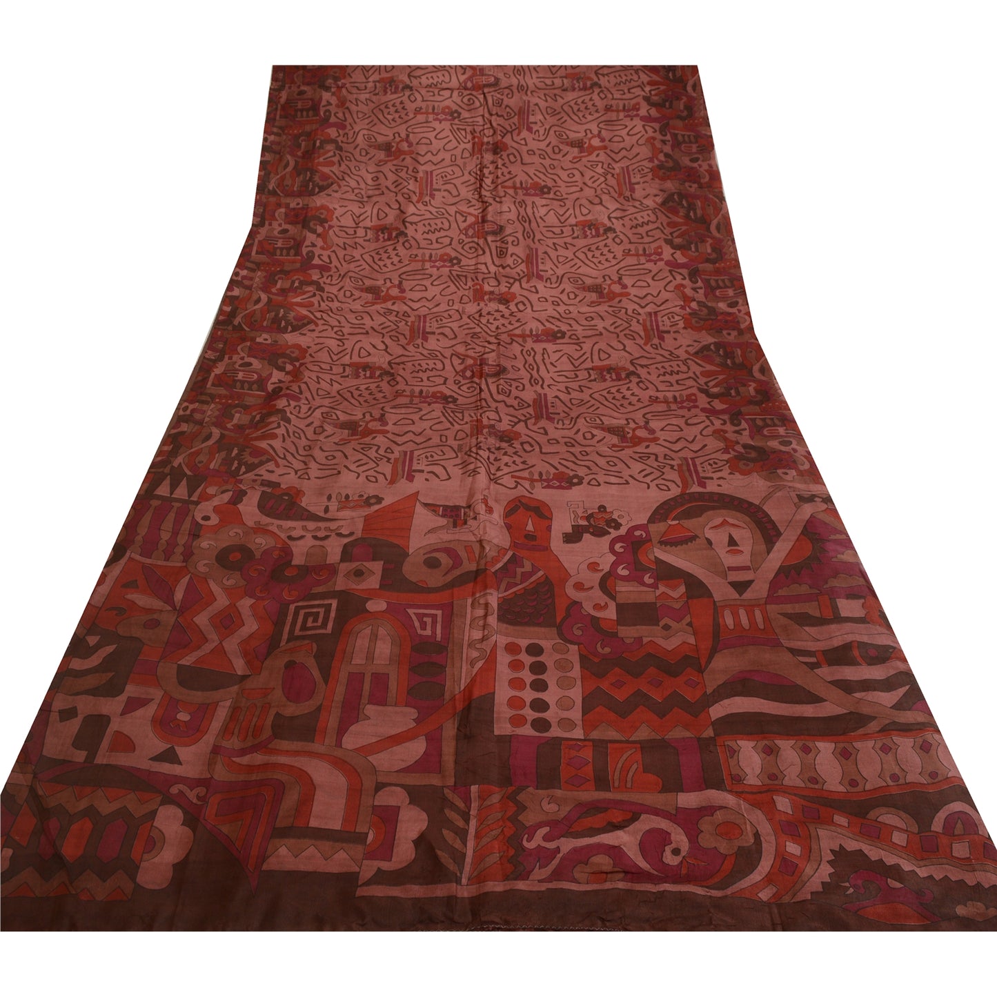 Sanskriti Vintage Sarees Quilting Felting Craft Sustainable Fabric Pure Silk Printed Sari