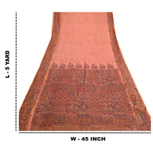 Load image into Gallery viewer, Sanskriti Vintage Sarees Indian Blush-Pink Pure Silk Printed Sari Craft Fabric
