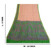 Sanskriti Vintage Sarees Pink & Green Pure Silk Printed Sari 5yd Craft Sustainable Fabric