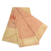 Sanskriti Vintage Sarees i lyserøde nuancer af tryk, vævet ren silkesari, håndværk af bæredygtigt stof