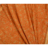 Sanskriti Vintage Sarees Brown Pure Silk Printed Sari Woven Border Craft Sustainable Fabric