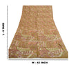 Sanskriti Vintage Sarees Green Pure Silk Human Animal Printed Sari Craft Sustainable Fabric