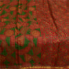 Sanskriti Vintage Sarees Red Zari Border Pure Silk Printed Sari Craft Sustainable Fabric