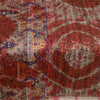 Sanskriti Vintage Sarees Red/ivory Tie-Dye Pure Silk Printed Sari Craft Sustainable Fabric