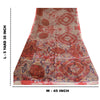 Sanskriti Vintage Sarees Red/ivory Tie-Dye Pure Silk Printed Sari Craft Sustainable Fabric