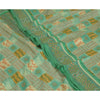 Sanskriti Vintage Sarees Indian Green 100% Pure Silk Printed Sari Craft Sustainable Fabric