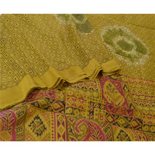 Load image into Gallery viewer, Sanskriti Vintage Sarees Green Printed/Bandhani Print Pure Silk Sari 5yd Fabric
