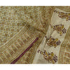 Sanskriti Vintage Sarees From india Green Printed Pure Silk Sari Craft Sustainable Fabric