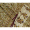 Sanskriti Vintage Sarees From india Green Printed Pure Silk Sari Craft Sustainable Fabric