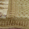 Sanskriti Vintage Sarees From india Green Printed Pure Silk Sari Craft Sustainable Fabric