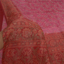 Load image into Gallery viewer, Sanskriti Vintage Sarees Pink/Red Pure Silk Bandhani Printed Sari Craft Fabric
