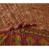 Sanskriti Vintage Sarees From India Red Printed Pure Silk Sari Soft Craft Sustainable Fabric