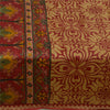 Sanskriti Vintage Sarees From India Red Printed Pure Silk Sari Soft Craft Sustainable Fabric
