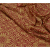 Sanskriti Vintage Sarees From India Red Printed Pure Silk Sari Soft Craft Sustainable Fabric