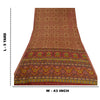 Sanskriti Vintage Sarees From India Red Printed Pure Silk Sari Soft Craft Sustainable Fabric