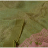 Сари Sanskriti Vintage Green 100% чистый шелк с принтом сари 5 ярдов мягкая ткань для рукоделия из экологически чистой ткани