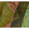 Сари Sanskriti Vintage Green 100% чистый шелк с принтом сари 5 ярдов мягкая ткань для рукоделия из экологически чистой ткани