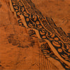 Sanskriti Vintage Sarees Saffron 100% Pure Silk Printed Sari Floral Craft Sustainable Fabric