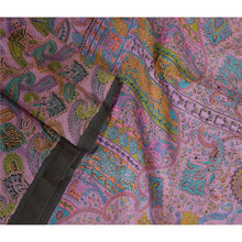 Load image into Gallery viewer, Sanskriti Vintage Sarees Indian Purple 100% Pure Silk Printed Sari Craft Fabric

