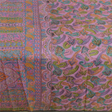 Load image into Gallery viewer, Sanskriti Vintage Sarees Indian Purple 100% Pure Silk Printed Sari Craft Fabric
